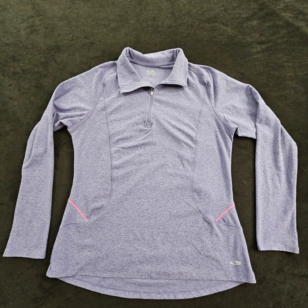 C9‎ Champion Purple 1/4 Zip Long Sleeve Collared Performance Shirt Women's L